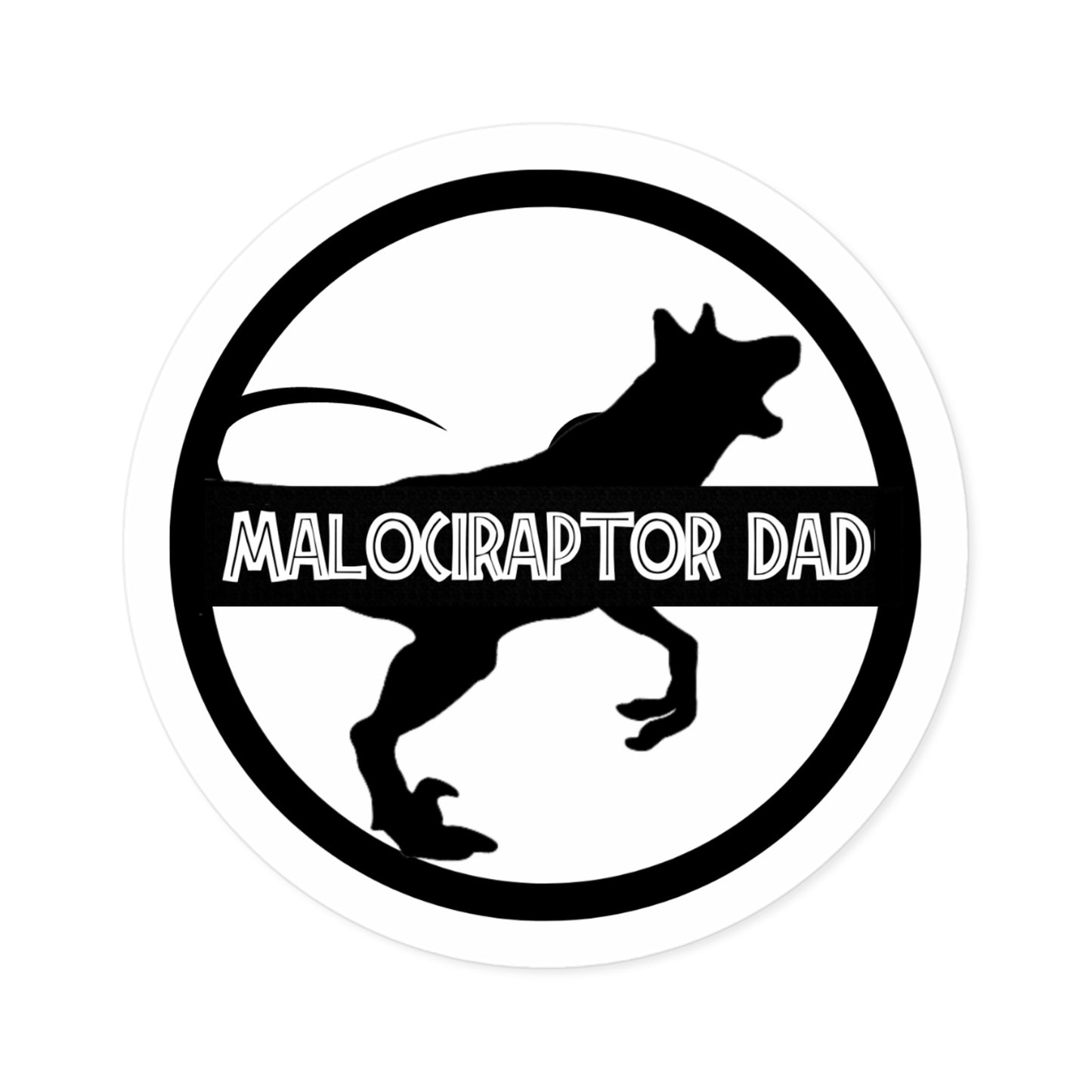 Malinois Dad Sticker, Indoor/Outdoor