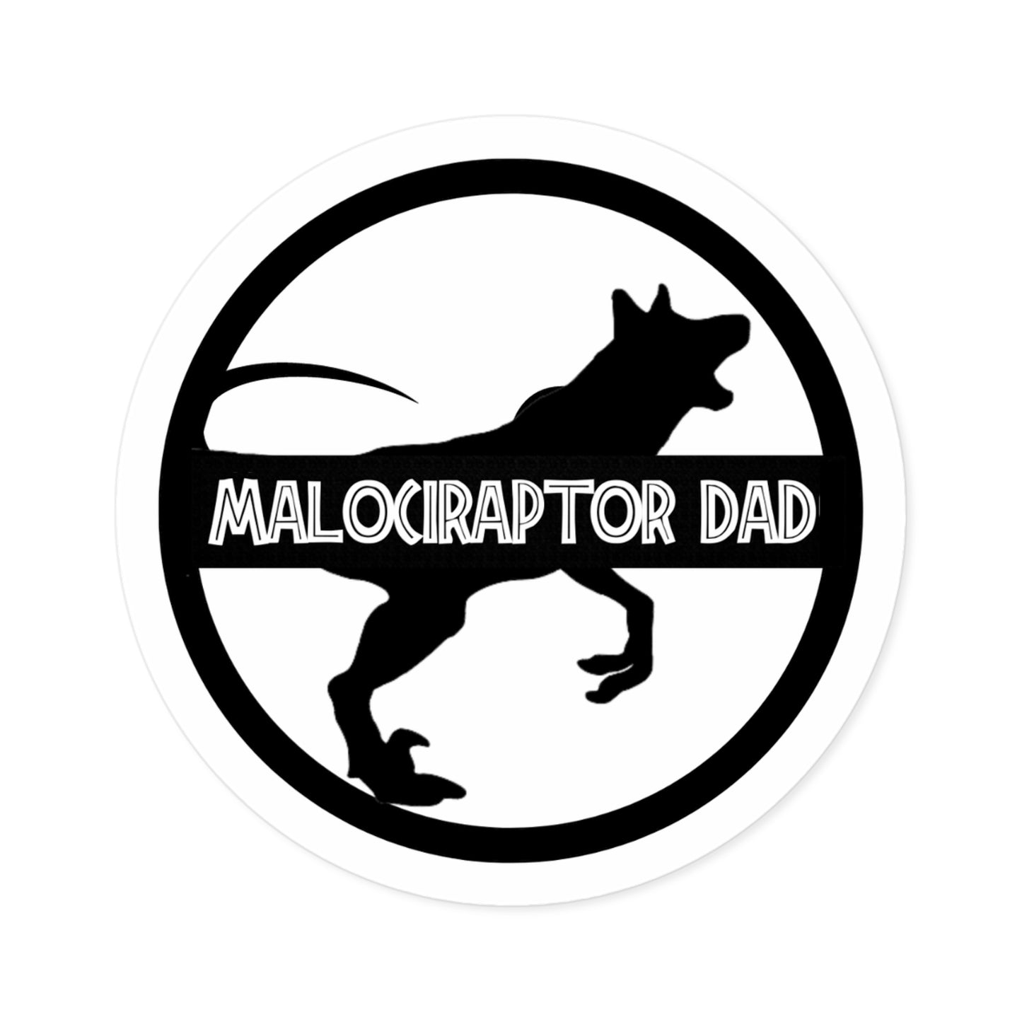 Malinois Dad Sticker, Indoor/Outdoor
