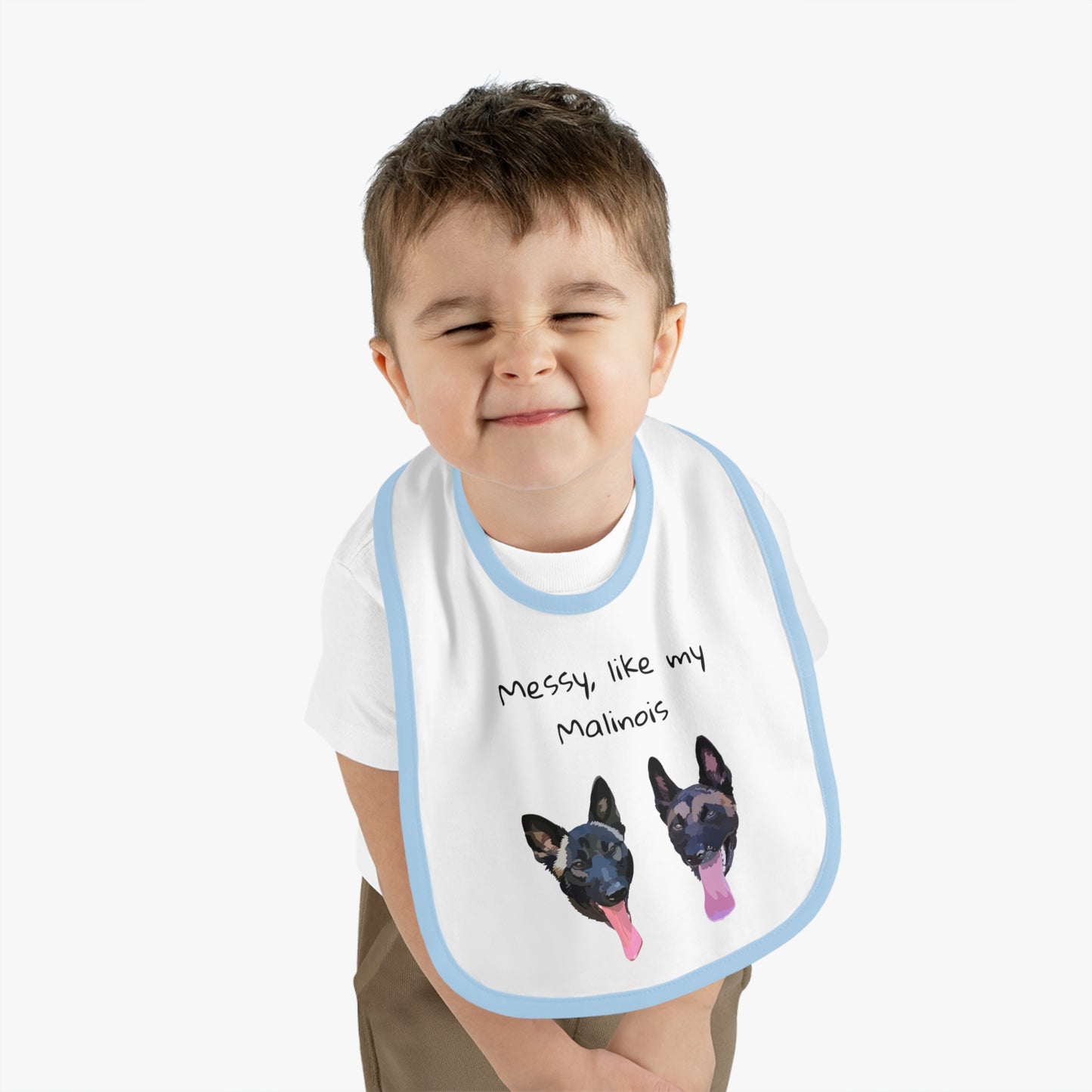 Baby Bib - Messy Malinois Design