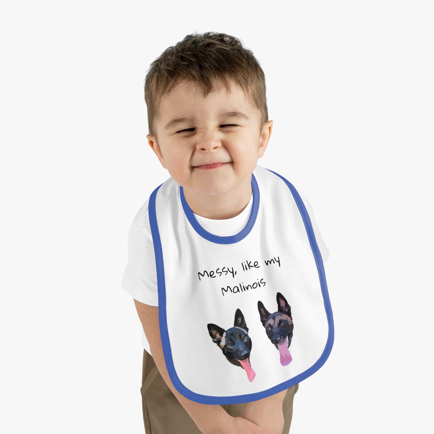 Baby Bib - Messy Malinois Design