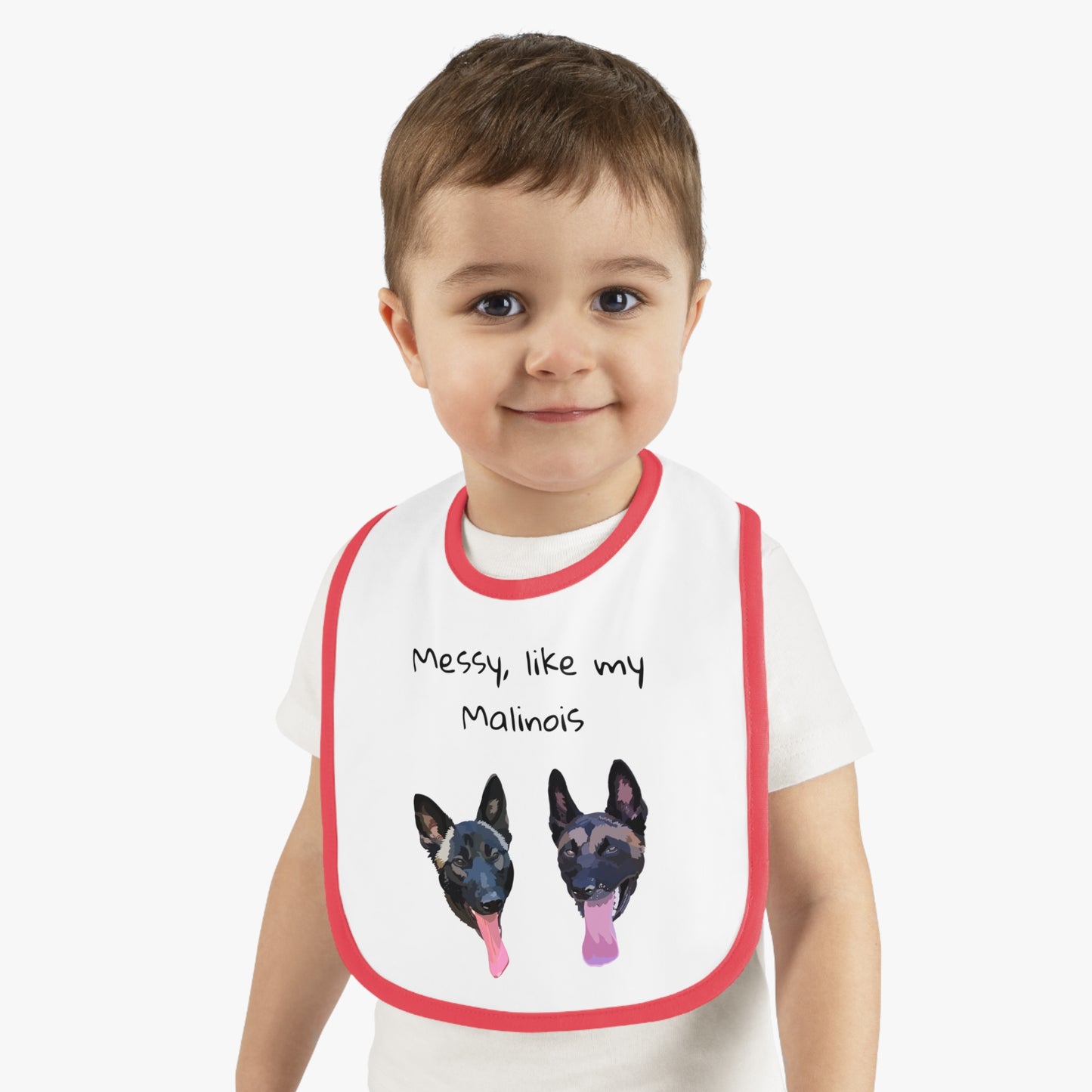 Baby Bib - Messy Malinois Design