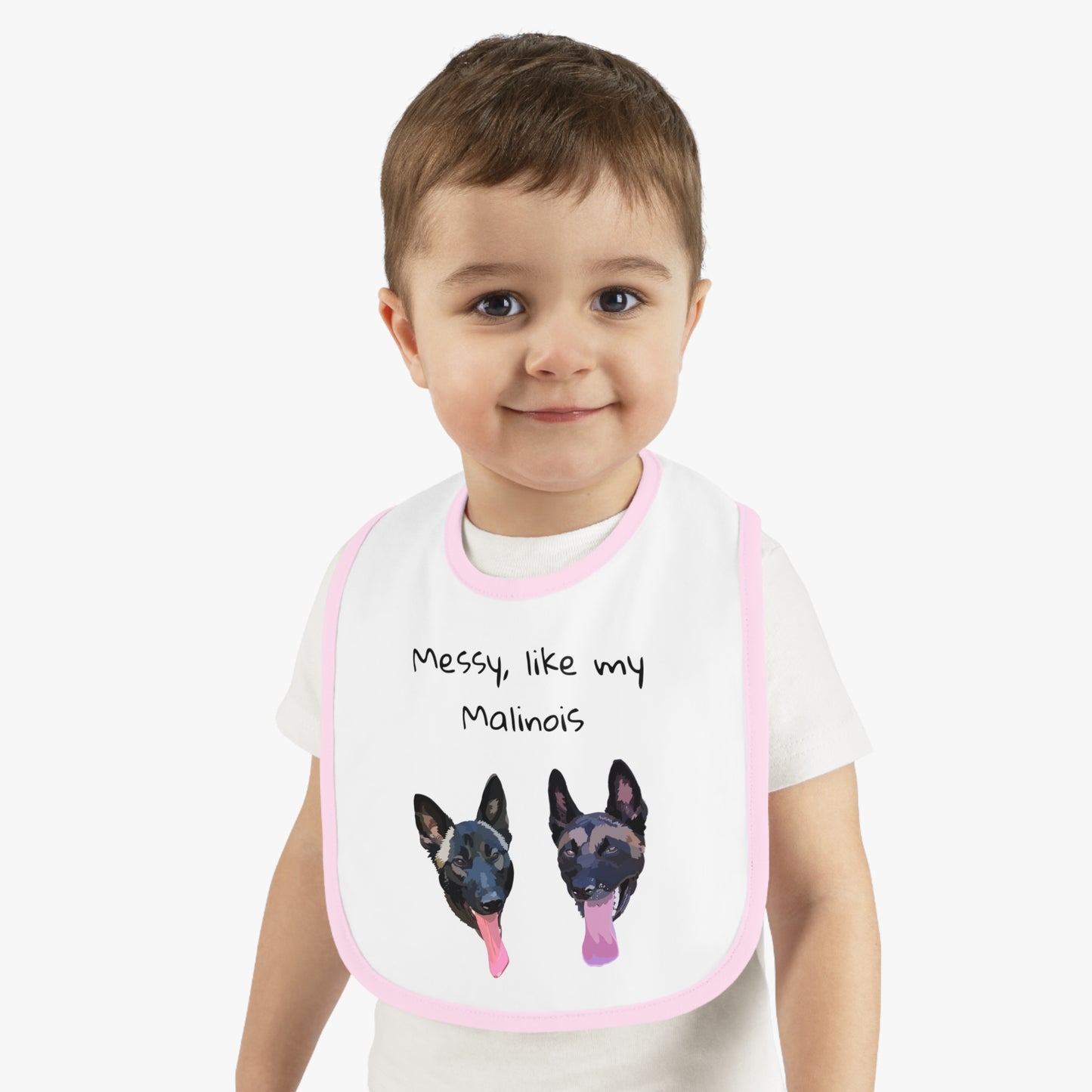 Baby Bib - Messy Malinois Design