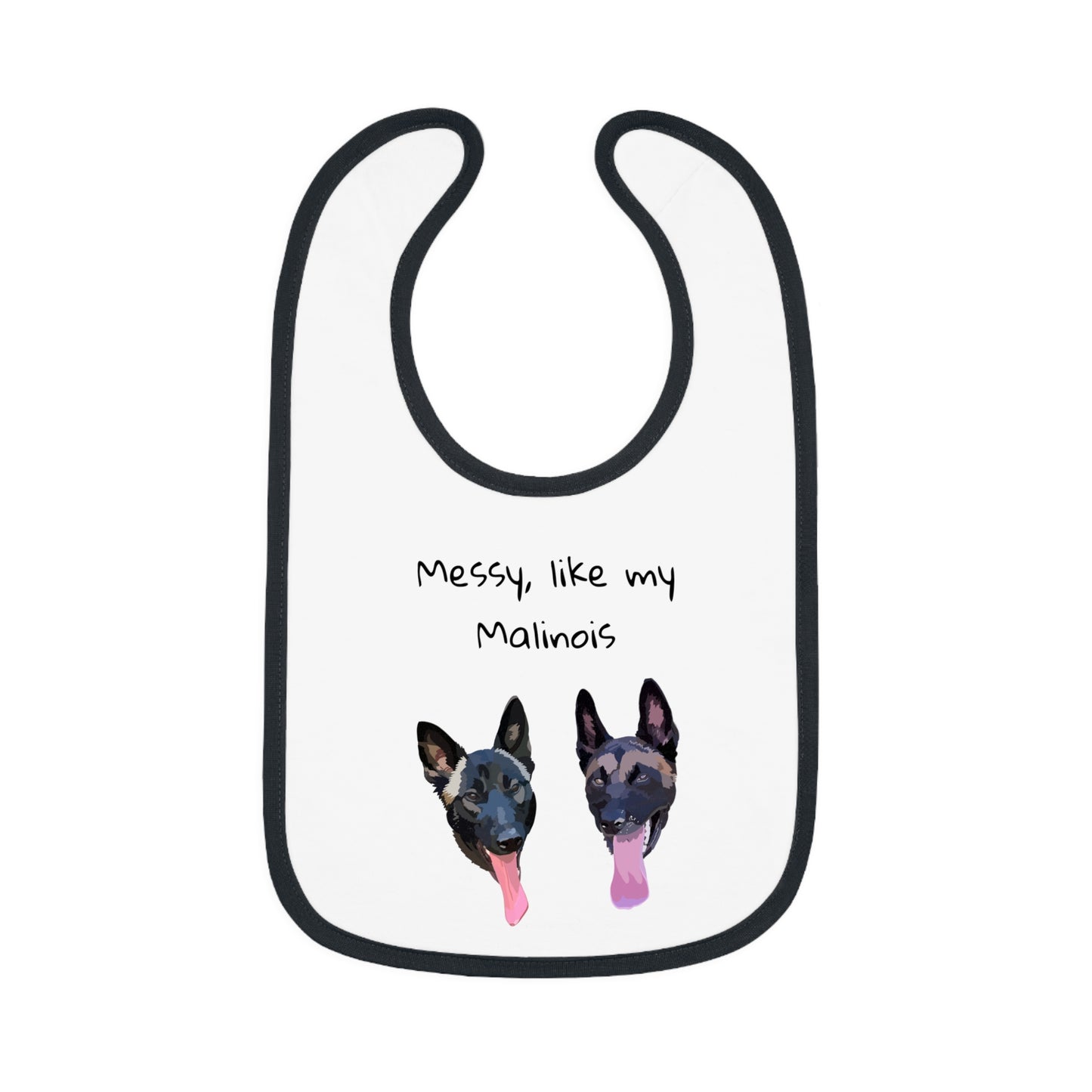 Baby Bib - Messy Malinois Design