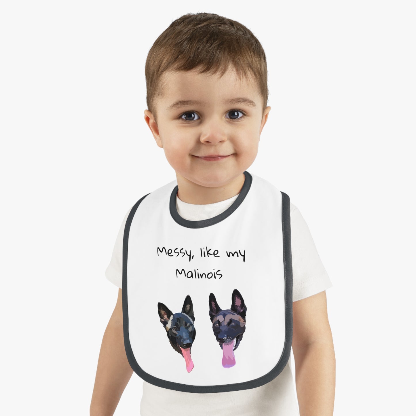 Baby Bib - Messy Malinois Design