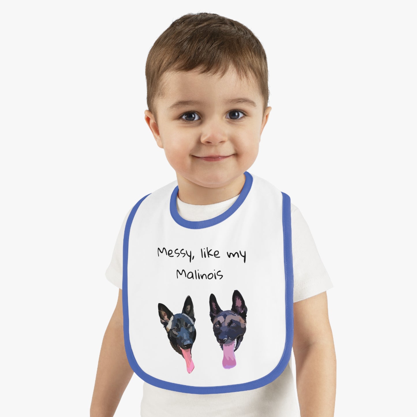 Baby Bib - Messy Malinois Design