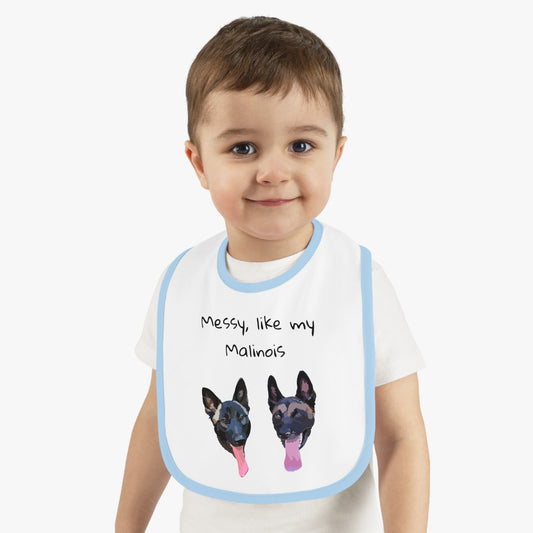 Baby Bib - Messy Malinois Design